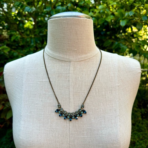 Anthropologie Amber & Blue Crystal Necklace - Picture 3 of 8